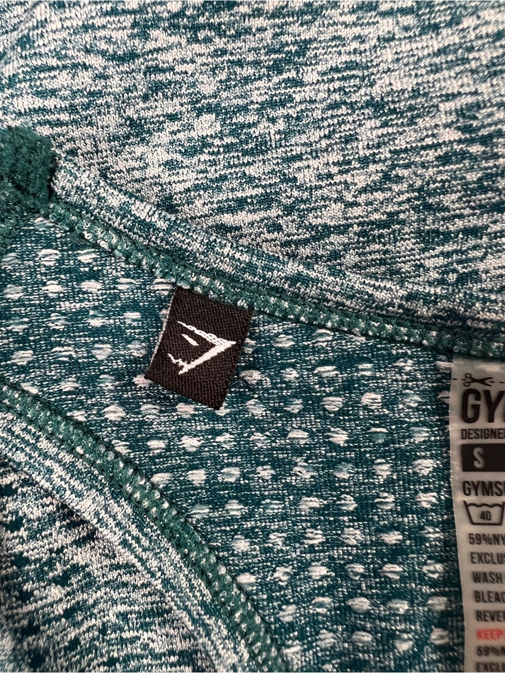 Gymshark Tank Top Womens Small Teal Blue Seamless Racerback Athletic Training - Picture 6 of 8